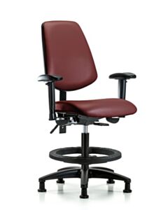 Neta ECOM Vinyl Medium Bench Height Chair With Medium Back, Adjustable