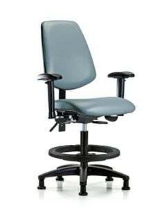 Neta ECOM Vinyl Medium Bench Height Chair With Medium Back, Adjustable