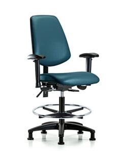 Neta ECOM Vinyl Medium Bench Height Chair With Medium Back, Adjustable