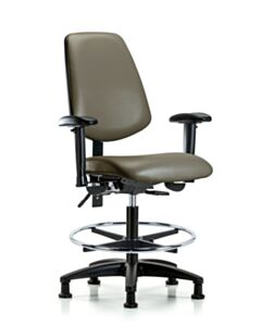 Neta ECOM Vinyl Medium Bench Height Chair With Medium Back, Adjustable