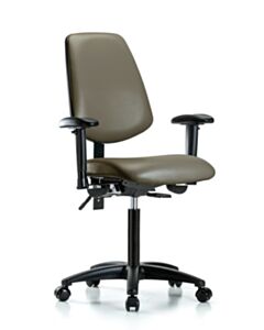Neta ECOM Vinyl Medium Bench Height Chair With Medium Back, Adjustable