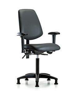 Neta ECOM Vinyl Medium Bench Height Chair With Medium Back, Adjustable