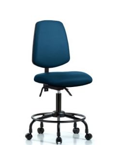 Neta ECOM Vinyl Medium Bench Height Chair With Medium Back And Round Tube Base