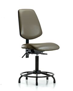 Neta ECOM Vinyl Medium Bench Height Chair With Medium Back And Round Tube Base