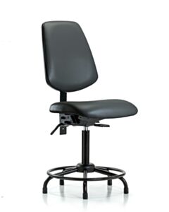 Neta ECOM Vinyl Medium Bench Height Chair With Medium Back And Round Tube Base