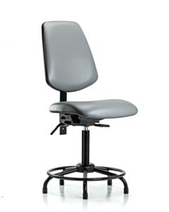 Neta ECOM Vinyl Medium Bench Height Chair With Medium Back And Round Tube Base