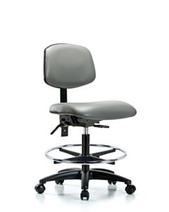 Neta ECOM Vinyl Medium Bench Height Chair Adjustable From 21-28.25 Inches