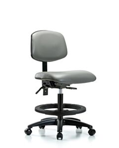 Neta ECOM Vinyl Medium Bench Height Chair Adjustable From 21-28.25 Inches