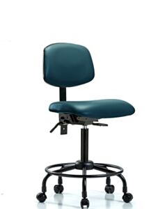 Neta ECOM Vinyl Medium Bench Height Chair And Round Tube Base