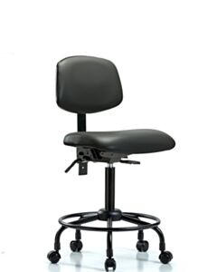 Neta ECOM Vinyl Medium Bench Height Chair And Round Tube Base