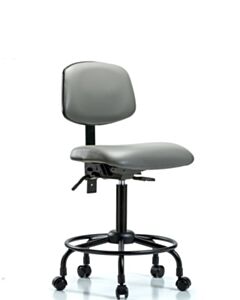 Neta ECOM Vinyl Medium Bench Height Chair And Round Tube Base