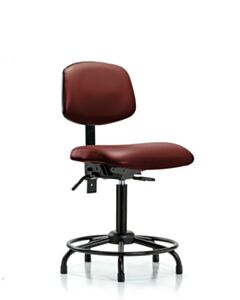 Neta ECOM Vinyl Medium Bench Height Chair And Round Tube Base