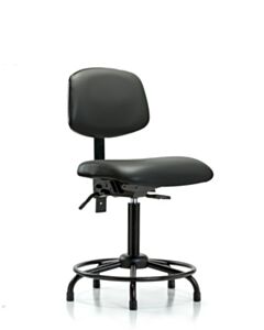 Neta ECOM Vinyl Medium Bench Height Chair And Round Tube Base