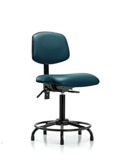 Neta ECOM Vinyl Medium Bench Height Chair And Round Tube Base