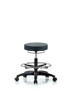 Neta ECOM Vinyl Medium Bench Height Stool Adjustable From 19.75-27.25 Inches