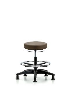 Neta ECOM Vinyl Medium Bench Height Stool Adjustable From 19.75-27.25 Inches