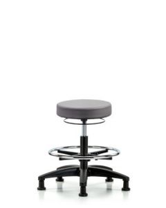 Neta ECOM Vinyl Medium Bench Height Stool Adjustable From 19.75-27.25 Inches