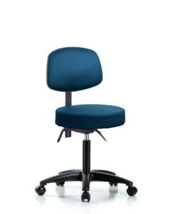 Neta ECOM Vinyl Medium Bench Height Stool With Adjustible Back