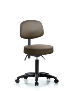 Neta ECOM Vinyl Medium Bench Height Stool With Adjustable Back