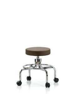 Neta ECOM Vinyl Medium Bench Height Screw-Lift Stool Adjustable From 20.5-28 Inches