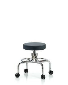 Neta ECOM Vinyl Medium Bench Height Screw-Lift Stool Adjustable From 20.5-28 Inches