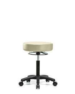 Neta ECOM Vinyl Mini-Stool - Medium Bench Height With Casters In Adobe