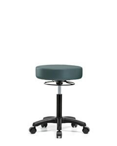 Neta ECOM Vinyl Mini-Stool - Medium Bench Height With Casters In Colonial
