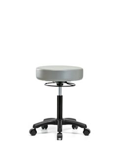 Neta ECOM Vinyl Mini-Stool - Medium Bench Height With Casters In Dove