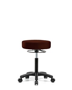 Neta ECOM Vinyl Mini-Stool - Medium Bench Height With Casters In Burgundy