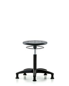 Neta ECOM Polyurethane Ray Sit-Stand Stool - Medium Bench Height with Stationary Glides in Gray Polyurethane