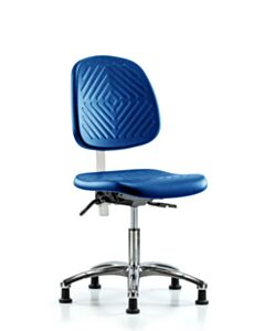 Neta ECOM Polyurethane Serpent Sit-Stand Stool - Desk Height With Casters In Black Polyurethane