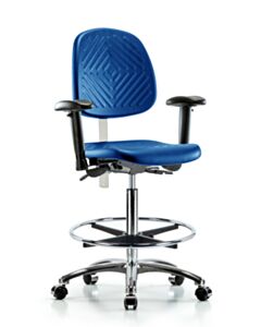 Neta ECOM Polyurethane Serpent Sit-Stand With Black Foot Ring In Blue Polyurethane