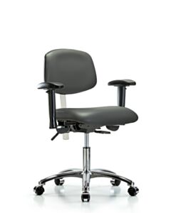 Neta ECOM Polypropylene Shell Chair - Desk Height with Stationary Glides in Blue