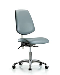 Neta ECOM Polypropylene Shell Chair - Medium Bench Height with Stationary Glides in Black