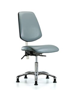 Neta ECOM Polypropylene Shell Chair - Medium Bench Height with Round Tube Base & Stationary Glides in Black