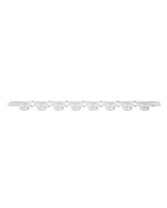 Corning Axygen PCR 1 x 8 Strip Flat Caps, Fit 0.2mL PCR Tube Strips, Clear, 1250/CS