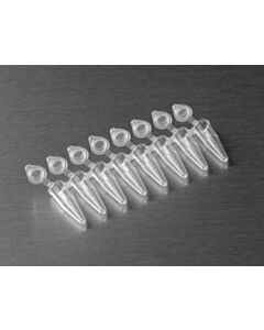 Corning Axygen 0.2mL Polypropylene PCR Tube Strips with Attached Flat Caps, 1260/CS