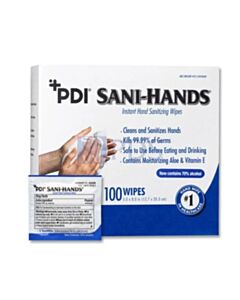 Professional Disposables Instant Hand Sanitizing Wipe, 7.5" X 5"