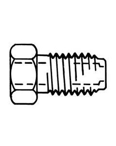 Perkin Elmer Stainless Steel Nut for Fused Silica Adapter, 0.0625 in