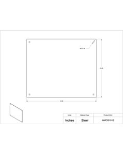 Poltex Inc AMOS Plate-10X12in, Silver (Velcro)
