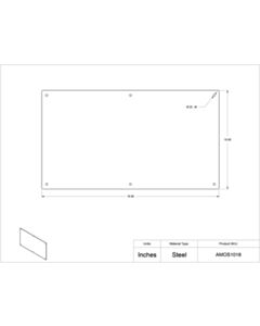 Poltex Inc AMOS Plate-10X18in, Silver (VHB Tape)