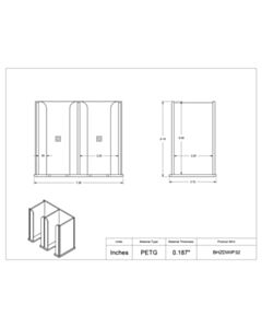 Poltex Inc 3x3 Biohazard Wipe Dispenser-2 Slot (Bump, Wall Mount)