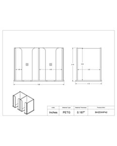 Poltex Inc 4x4 Biohazard Wipe Dispenser-2 Slot (Bump, VHB Tape)