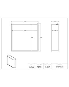 Poltex Inc 3 Ring Binder Holder with Lid (Magnets 4)