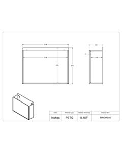 Poltex Inc 3 Ring Binder Holder with Sign (VHB Tape)