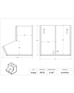 Poltex Inc Double Bulk Bin-4in Wide Comp (Bump, Wall Mount)