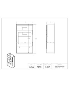 Poltex Inc Visual Management Bouffant Cap Holder-2 box (Wall Mount)