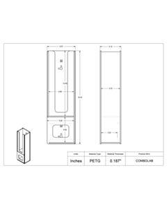 Poltex Inc Combo Small and Large Lab Wipe Holder PETG (VHB Tape)