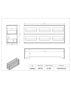 Poltex Inc Conical Tube Freezer Box Rack-2x4