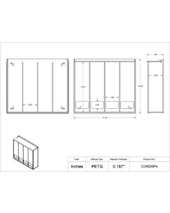 Poltex Inc Bulk Dispenser- 4 Slot (Wall Mount)